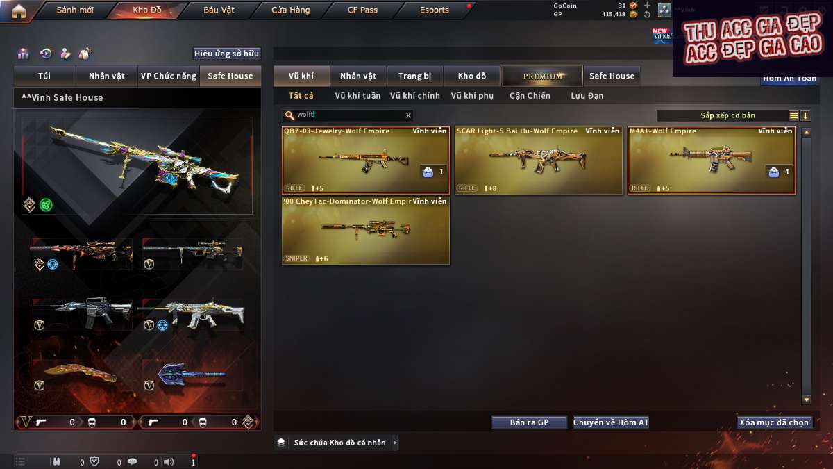 shop acc cf uy tin gia re